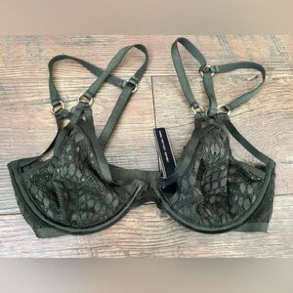 Victoria's Secret Olive Lace Bra